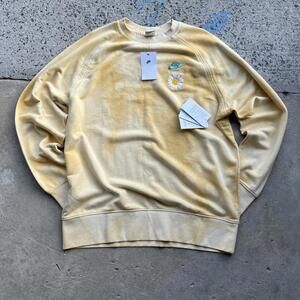 Nike Sportswear Men Crew Neck Top Sweatshirt Tie Dye Yellow NWT Size XL